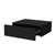 16" Black Wood One Drawer Floating Nightstand