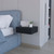 16" Black Wood One Drawer Floating Nightstand