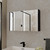 32" Black Wood Floating Bathroom Vanity And Medicine Cabinet With Mirror