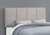Gray and Black Tufted Linen Queen Bed Frame