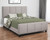 Gray and Black Tufted Linen Queen Bed Frame
