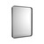 35" Black Metal Floating Framed Bathroom Vanity Mirror