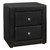 21" Black Wood Two Drawer Nightstand