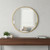 28" Gold Aluminum Round Framed Accent Mirror