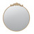 39" Gold Crowned Top Iron Framed Accent Mirror