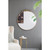 39" Gold Crowned Top Iron Framed Accent Mirror