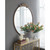 39" Gold Crowned Top Iron Framed Accent Mirror