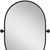 32" Black Aluminum Oval Adjustable Tilting Framed Accent Mirror