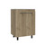 24" Oak Wood Freestanding Double Door Bathroom Vanity With White Sink