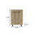 24" Oak Wood Freestanding Double Door Bathroom Vanity With White Sink