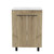 24" Oak Wood Freestanding Double Door Bathroom Vanity With White Sink