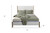 Natural and White Solid Wood And Upholstery Full Bed Frame