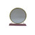 19" Brass Round Metal Framed Freestanding Mirror Metal, Mirror, Upholstery, Composite Wood Decor