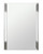 43" White Steel Framed Accent Mirror