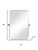 36" Gold Metal Framed Bathroom Vanity Mirror