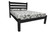Black Solid Wood Twin Bed Frame Home Accent