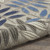 3’ x 4’ Gray and Blue Leaves Indoor Outdoor Area Rug - 4512822810386