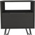 22" Black Wood One Drawer Nightstand