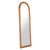 66" Natural Solid Wood Arch Framed Full Length Mirror