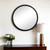 32" Black Round Iron Framed Accent Mirror 50% Iron,25% Mirror,25% Mdf