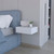 5" White Wood One Drawer Floating Nightstand