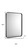 39" Black Metal Floating Framed Bathroom Vanity Mirror