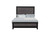 Gray and Black Wood King Bed Frame