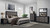 Gray and Black Wood King Bed Frame
