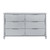63" Silver Wood Six Drawer Double Dresser