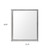 26" Gray Framed Bathroom Vanity Mirror