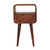 22" Brown Solid Wood Square One Drawer Nightstand