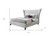 Beige King Diamond Button Tufted Upholstered Bed Frame