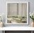 38" White Square Wood Framed Accent Mirror