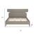 Brown Solid Wood And Upholstery King Bed Frame