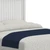 White Ribbed Texture Solid Wood California King Bed Frame