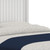 White Ribbed Texture Solid Wood California King Bed Frame
