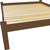 Brown Solid Wood Twin Bed Frame Classic Design