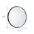 30" Black Metal Scalloped Framed Accent Mirror