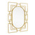 36" Gold Metal Geometric Oval Accent Mirror