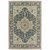5' X 7' Grey Oriental Stain Resistant Indoor Outdoor Area Rug