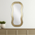 48" Gold Wood Abstract Accent Mirror