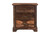 27" Dark Brown Solid Wood Three Drawer Nightstand