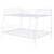 White Full XL Over Queen Contemporary Metal Bunk Bed