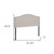 Beige Linen Blend Upholstered Arched Full Headboard With Nail Head Trim
