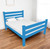 Caribbean Blue Solid Wood Queen Bed Frame Decor