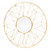 32" Gold Metal Round Accent Mirror
