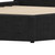 Black Ribbed Texture Velvet Upholstered Queen Bed Frame
