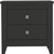 24" Black Wood Two Drawer Nightstand