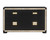 62" Black And Gold Faux Crystal Bling Wood Six Drawer Double Dresser