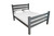 Gray Solid Wood Twin Bed Frame - 608219276027